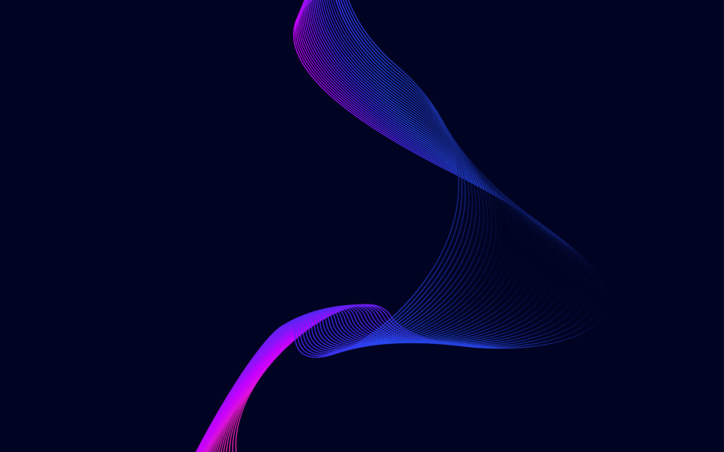 Wave with shadow. Abstract blue lines on a background Vector Illustration. A cover picture for CatapultAI's FAQ section, answering frequently asked questions about AI & automation